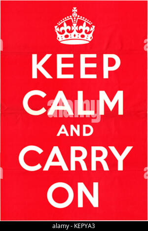 Mantenere la calma e continuare a eseguire la scansione Foto Stock