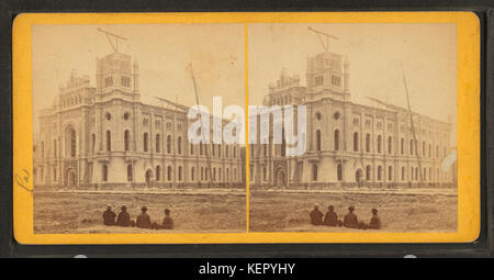 Il nuovo tempio massonico, ad angolo ampio e nocciola, Philadelphia, Pa, da Robert N. Dennis raccolta di vista stereoscopica Foto Stock