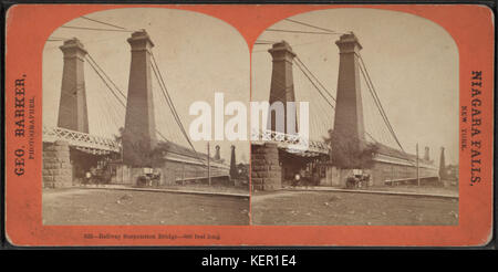 Stazione ponte di sospensione, 800 piedi lungo, da Barker, George, 1844 1894 Foto Stock