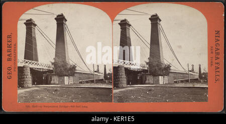 Stazione ponte di sospensione, 800 piedi lungo, da Barker, George, 1844 1894 2 Foto Stock