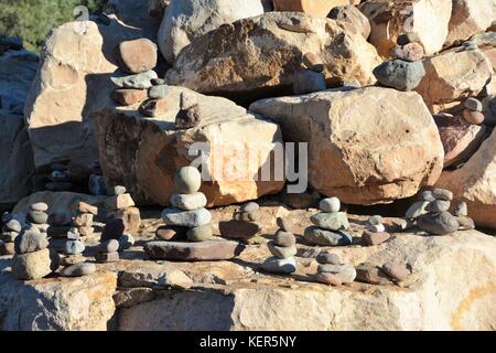 Monumento di pietra di pile Foto Stock