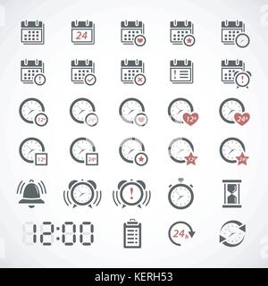 Set di icone di tempo. EPS vettoriali 8 Illustrazione Vettoriale