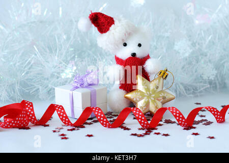 Doni con archetti lucido su una festa di natale il decor Foto Stock