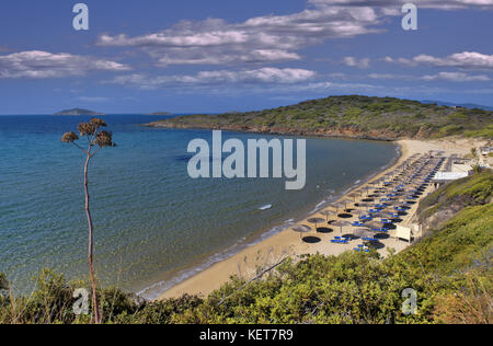 Golden Coast vicino Gavrio resort, in ANDROS ISOLA, Grecia, Foto Stock