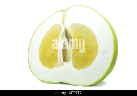 Pomeli fresco su sfondo bianco, frutto sano cibo isolato Foto Stock