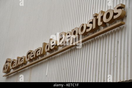 Logo di Caixa Geral de Depositos a Mafra, Portogallo Foto Stock