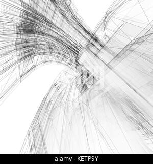 Abstract architettura. concetto sfondo visualizzazione rendering 3D Foto Stock