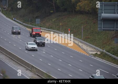 Autostrada di emergenza area di rifugio Foto Stock