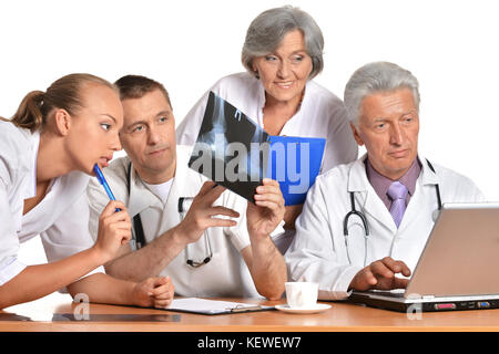 Professionisti medici cerchi a raggi x Foto Stock
