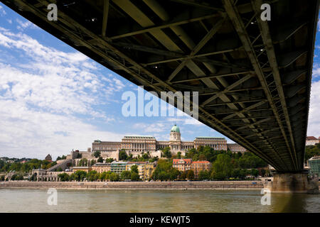 Vista orizzontale del Castello di Buda a Budapest. Foto Stock