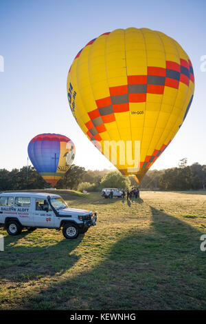 Ballooning Hot-Air in Canberra Foto Stock