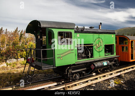 Scena del Mount Washington Cog Railway Foto Stock