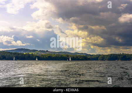 La polonia lago solina in estate, bieszczady parco nazionale. Foto Stock