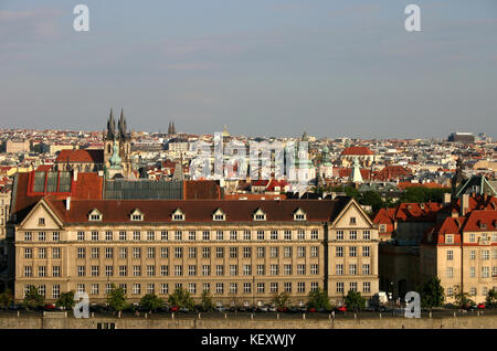 Una vista panoramica di Praga. Repubblica Ceca. Foto Stock