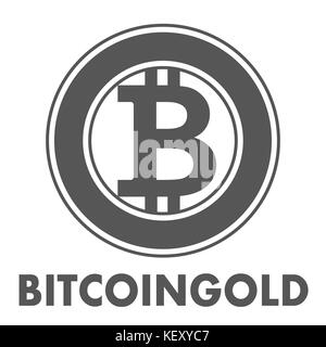 Bitcoin gold icona segno per denaro per internet Illustrazione Vettoriale