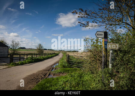 Route 403 pista ciclabile vicino ad Avebury. Foto Stock