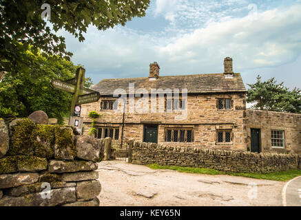 Vecchio cottage edale derbyshire inghilterra, ray boswell Foto Stock