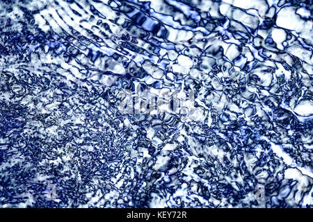 Abstract, sfocate, acqua azzurra, texture di sfondo immagine. Foto Stock