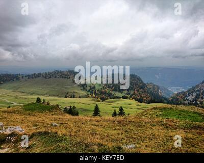 Vista dal picco Foto Stock