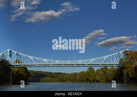 Ponte sul fiume youghiogheny a Boston, Pennsylvania, Stati Uniti d'America Foto Stock