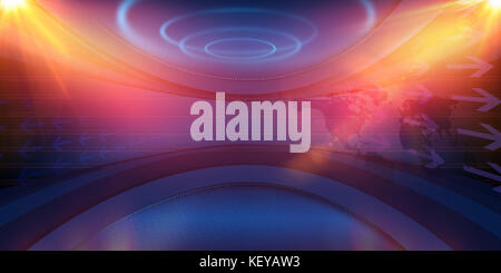 Abstract vuoto 3d studio spazio, 3d illustrazione Foto Stock