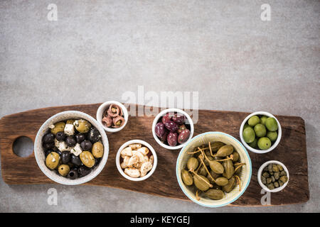 Vista ravvicinata pn tapas spagnole. spazio copia, alimentare il telaio. Foto Stock