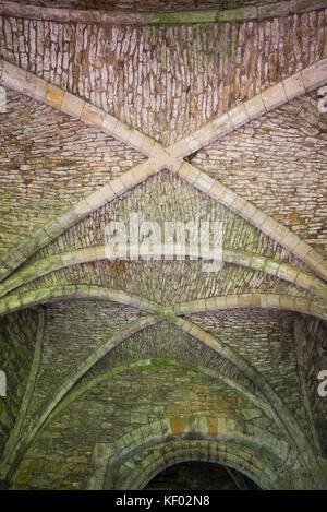 La gatehouse a Easby Abbey vicino Richmond nel North Yorkshire, Inghilterra. Foto Stock