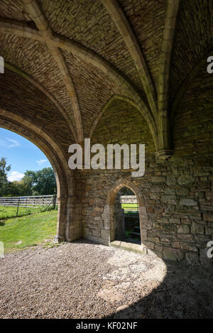 The Gatehouse a Easby Abbey vicino al richmond in North Yorkshire, Inghilterra. Foto Stock