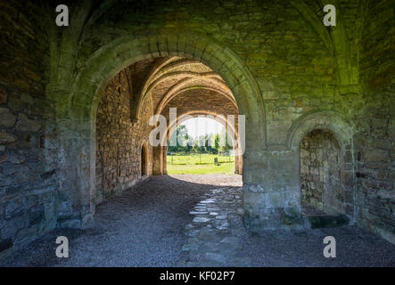 The Gatehouse a Easby Abbey vicino al richmond in North Yorkshire, Inghilterra. Foto Stock