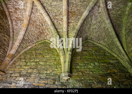 The Gatehouse a Easby Abbey vicino al richmond in North Yorkshire, Inghilterra. Foto Stock