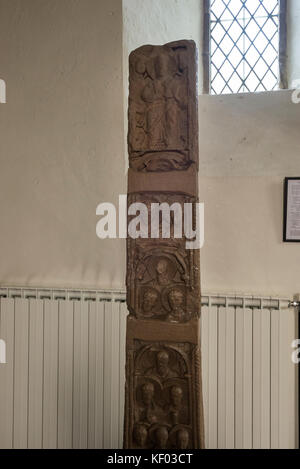 Il Easby a croce di Sant'Agata chiesa a Easby Abbey vicino a Richmond, North Yorkshire, Inghilterra. Foto Stock