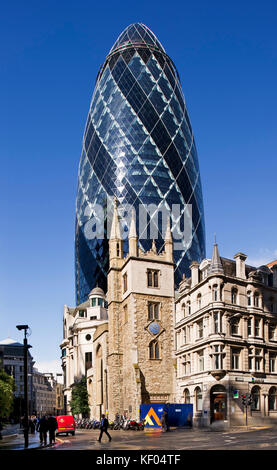 Chiesa di St Andrew Undershaft, St Mary Axe, città di Londra, 11 luglio 2012. Fotografia digitale da James O Davies (1966-). Il 1894 edificio londinese atto Foto Stock