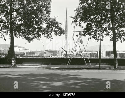 Festival della Bretagna 1951 South Bank, Lambeth, Londra. Un panorama della sezione a monte della banca del sud mostra Foto Stock