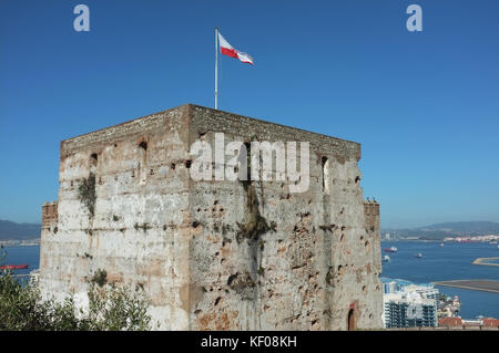 Castello moresco, Gibilterra, settembre 2017 Foto Stock