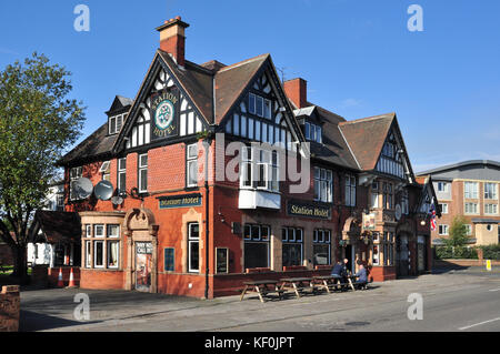 Station Hotel, boroughbridge road, Northallerton, North Yorkshire, Inghilterra, Regno Unito Foto Stock