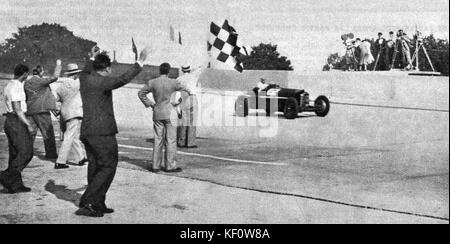 Louis Chiron, Vainqueur du Grand Prix de l'A.C.F. en 1934 Foto Stock