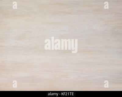 Sottile vicino al bianco decapato cool tan wood board superficie mostra grana sottile Foto Stock