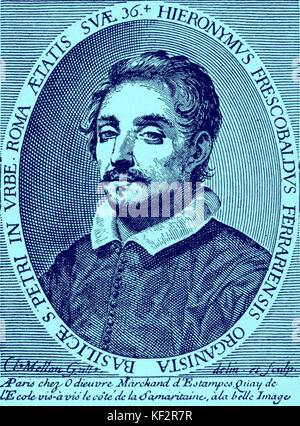 Girolamo Frescobaldi, ritratto. Compositore italiano, 1583 - 1643. Foto Stock