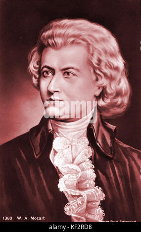 Wolfgang Amadeus Mozart ritratto. Il compositore austriaco, 1756-1791 Foto Stock