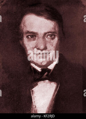 Ferdinand Schubert - Ritratto del fratello maggiore di Franz Schubert - compositore austriaco, 31 Gennaio 1797 - 19 novembre 1828 - Ferdinando era con Franz quando morì Foto Stock