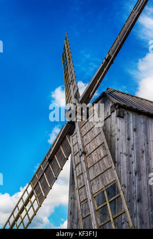 Isola di saarema, Estonia: angla windmill in parrocchia leisi Foto Stock