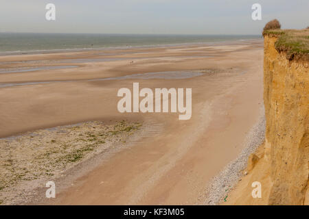 Visualizza modulo Cap Blanc Nez - parte del nord della Francia. grande bellezza costa con grandi scogliere. Foto Stock