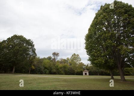 Una guerra civile era la chiesa, a Prairie Grove Battlefield parco dello Stato nella Prairie Grove, Arkansas, noi. Foto Stock