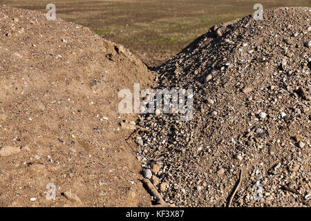 Sabbia mucchio di ghiaia Foto Stock