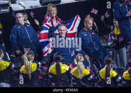 Reali e politici partecipano alla cerimonia di apertura degli Invictus Games presso Air Canada. Con: UK team Where: Toronto, Canada When: 24 Set 2017 Credit: Euan Cherry/WENN.com Foto Stock