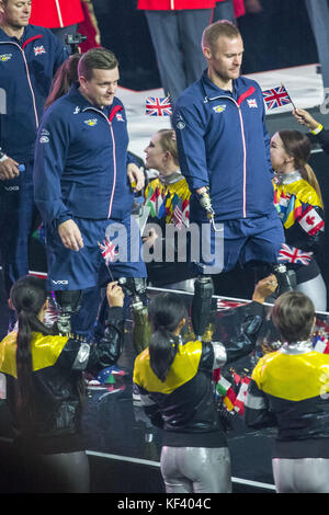 Reali e politici partecipano alla cerimonia di apertura degli Invictus Games presso Air Canada. Con: UK team Where: Toronto, Canada When: 24 Set 2017 Credit: Euan Cherry/WENN.com Foto Stock