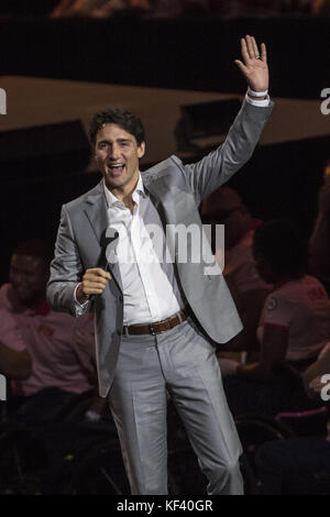 Reali e politici partecipano alla cerimonia di apertura degli Invictus Games presso Air Canada. Con: Justin Trudeau dove: Toronto, Canada quando: 24 Set 2017 Credit: Euan Cherry/WENN.com Foto Stock