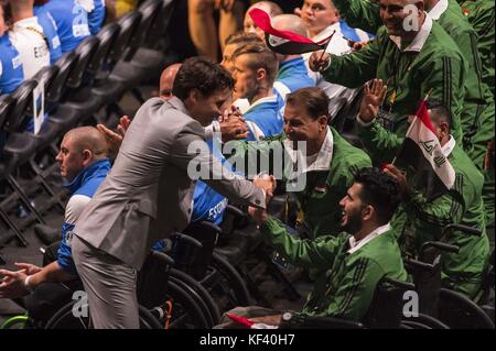 Reali e politici partecipano alla cerimonia di apertura degli Invictus Games presso Air Canada. Con: Justin Trudeau dove: Toronto, Canada quando: 24 Set 2017 Credit: Euan Cherry/WENN.com Foto Stock