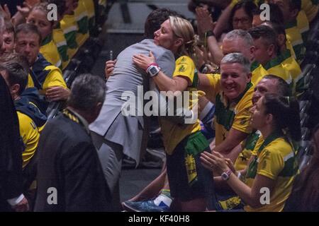 Reali e politici partecipano alla cerimonia di apertura degli Invictus Games presso Air Canada. Con: Justin Trudeau dove: Toronto, Canada quando: 24 Set 2017 Credit: Euan Cherry/WENN.com Foto Stock