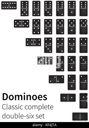Domino ossa impostato Illustrazione Vettoriale